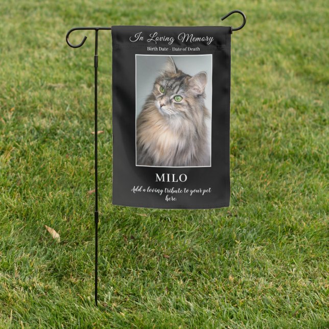 Sentimental Pet Memorial with Photo Garden Flag (In SItu)