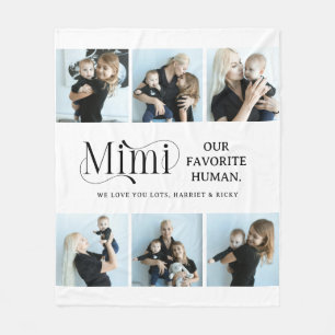 Sentimental Photo Collage Mimi Keepsake  Fleece Blanket