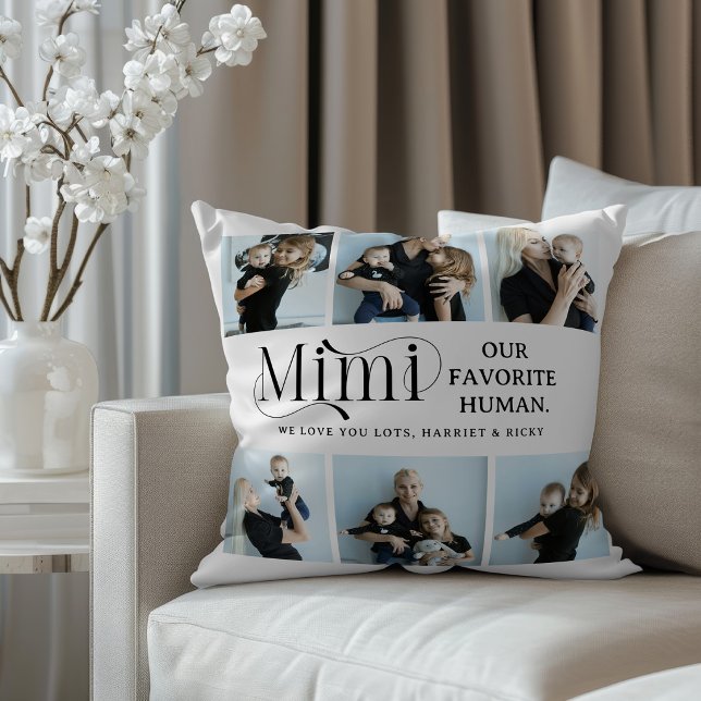 Sentimental Photo Collage Mimi Keepsake  Throw Pillow (Creator Uploaded)