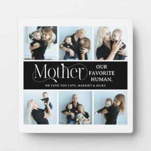 Sentimental Photo Collage Mom Keepsake Plaque
