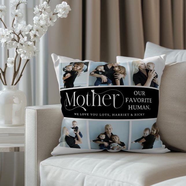Sentimental Photo Collage Mom Keepsake  Throw Pillow (Creator Uploaded)