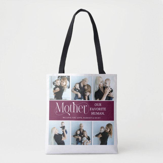 Sentimental Photo Collage Mom Keepsake  Tote Bag (Front)