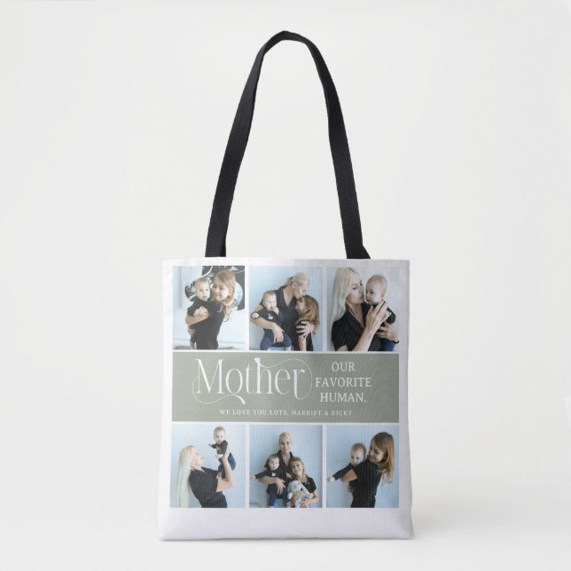 Sentimental Photo Collage Mom Keepsake  Tote Bag (Front)