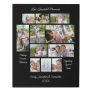 Sentimental Quotes 11 Photo Collage Black Faux Canvas Print