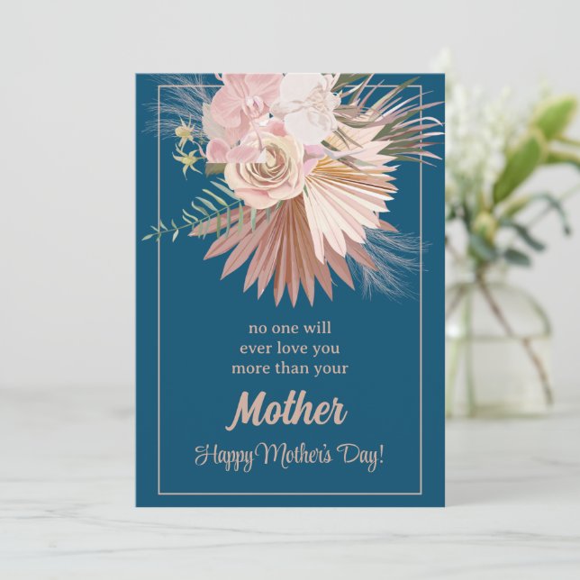 Sentimental Rustic Floral Mother's Day Card (Standing Front)