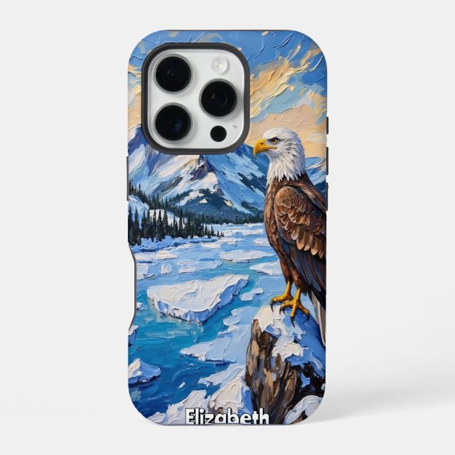 Sentinel Eagle, Frozen Majesty Iphone Case (Back)