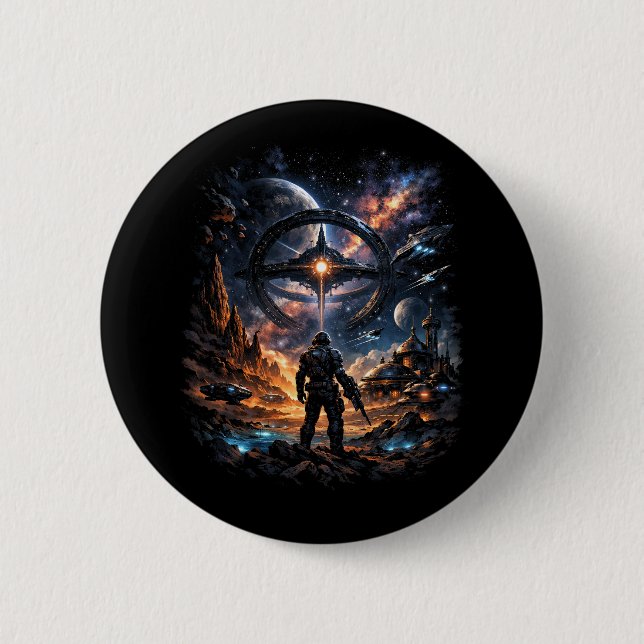 Sentinel of the Star Gate Button (Front)