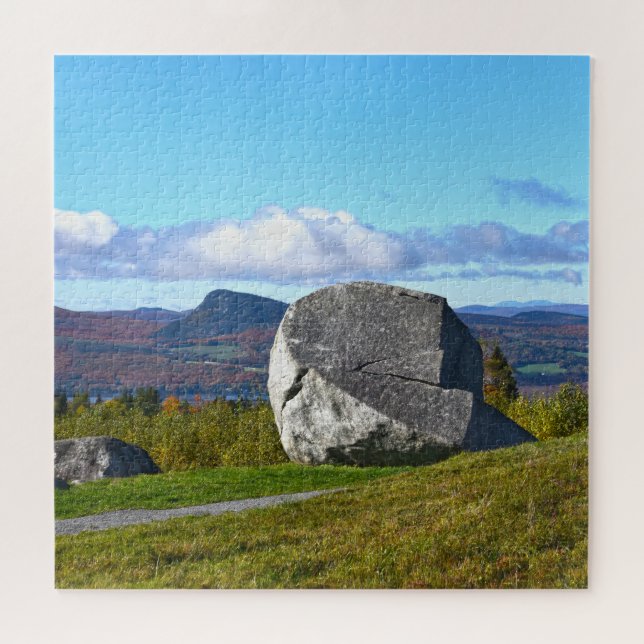 Sentinel Rock, Lake Willoughby, Vermont Jigsaw Puz Puzzle (Horizontal)