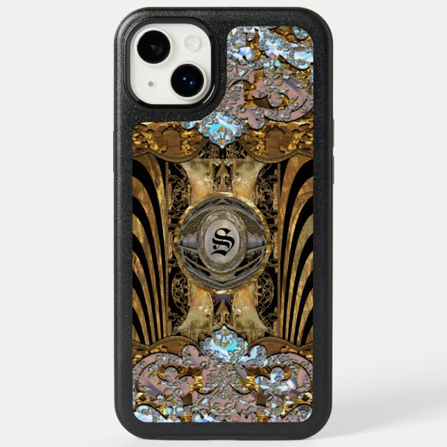 Sentral Beautiful Bling Monogram Otterbox iPhone Case (Back)