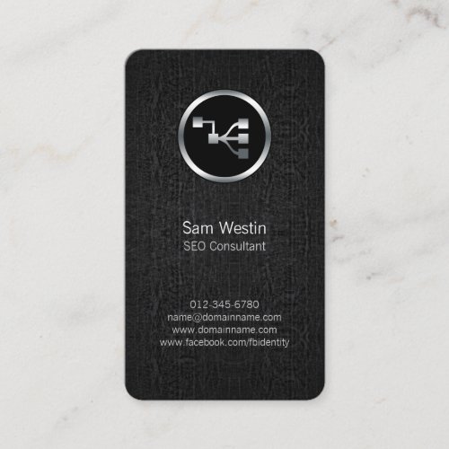 SEO Consultant Network Points Icon Business Card