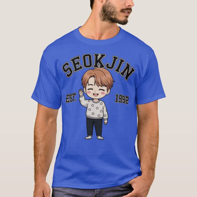 SeokJin EST.1992 Cute Chibi Style Fans Gif T-Shirt (Front)