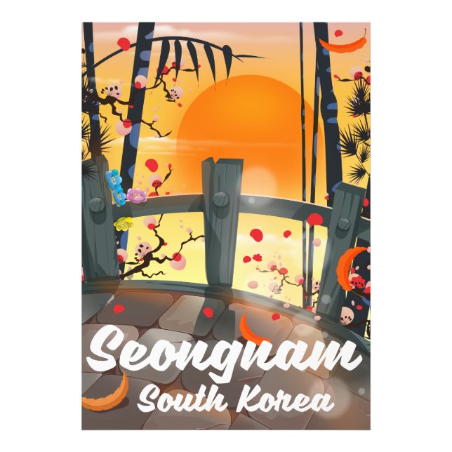 Seongnam South Korea travel poster (Front)