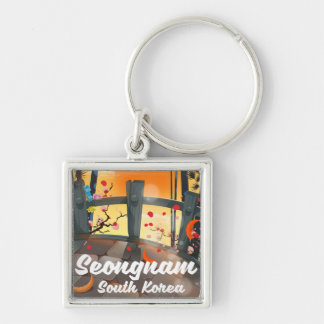 Seongnam South Korea travel poster Keychain