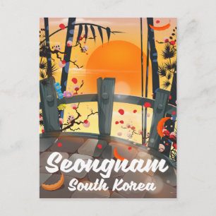 Seongnam South Korea travel poster Postcard