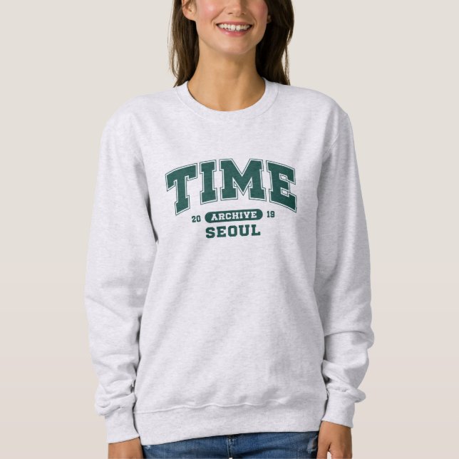 Seoul Archive Varsity Retro Design Fan Art Sweatshirt (Front)