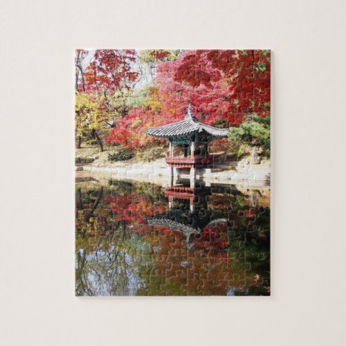 Seoul Autumn colors Korea scenic jigsaw puzzle