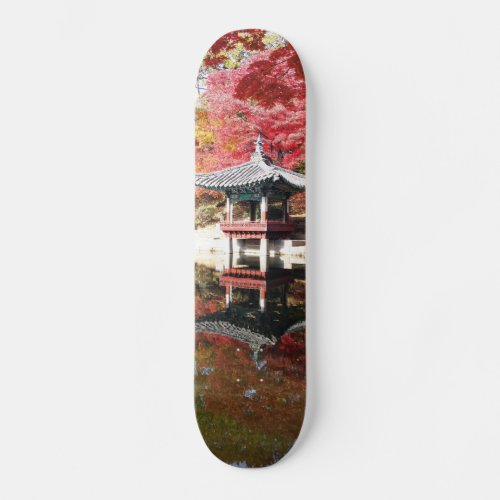 Seoul Autumn Japanese Garden Skateboard