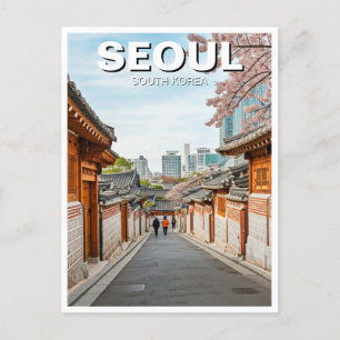 Seoul Bukchon South Korea Travel Postcard
