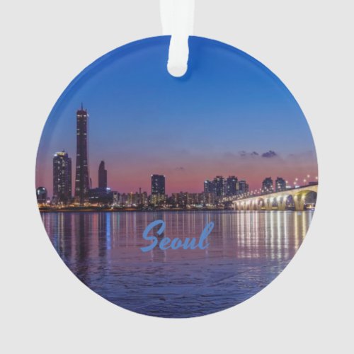 Seoul Capital of South Korea City Skyline Ornament