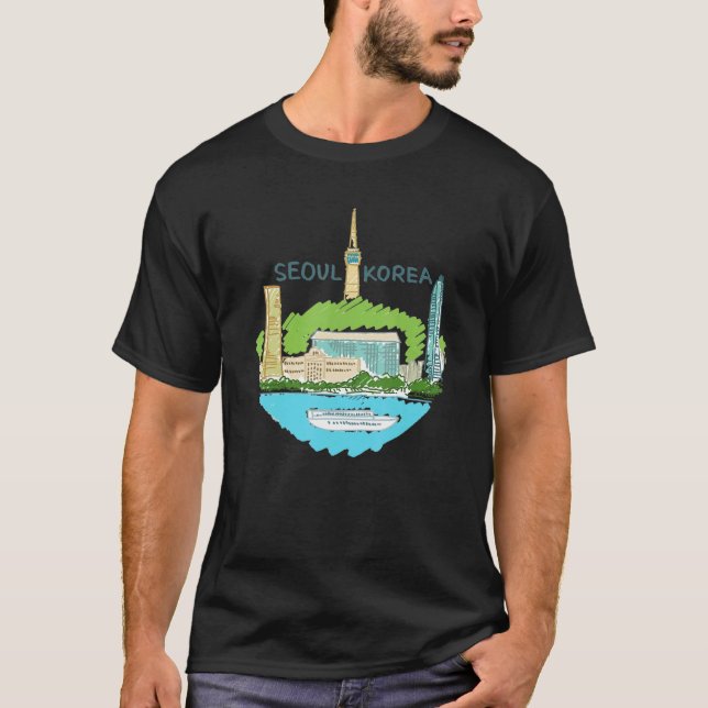 Seoul City Korea souvenir  for men women 5 T-Shirt (Front)
