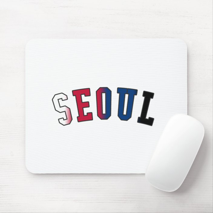 Seoul in South Korea National Flag Colors Mousepad