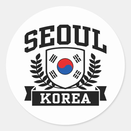 Seoul Korea  Classic Round Sticker  Zazzle com