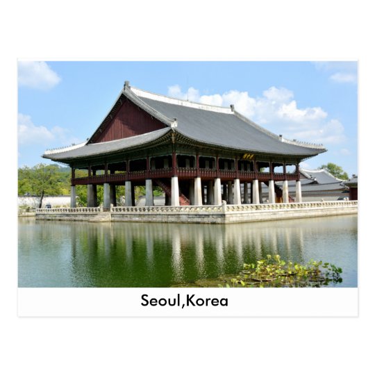 seoul korea postcard