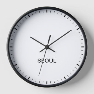 Seoul Korea Time Zone Newsroom Style Clock