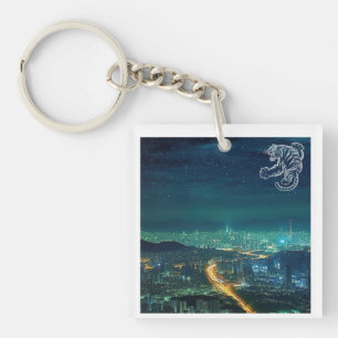 SEOUL landscape tiger Keychain