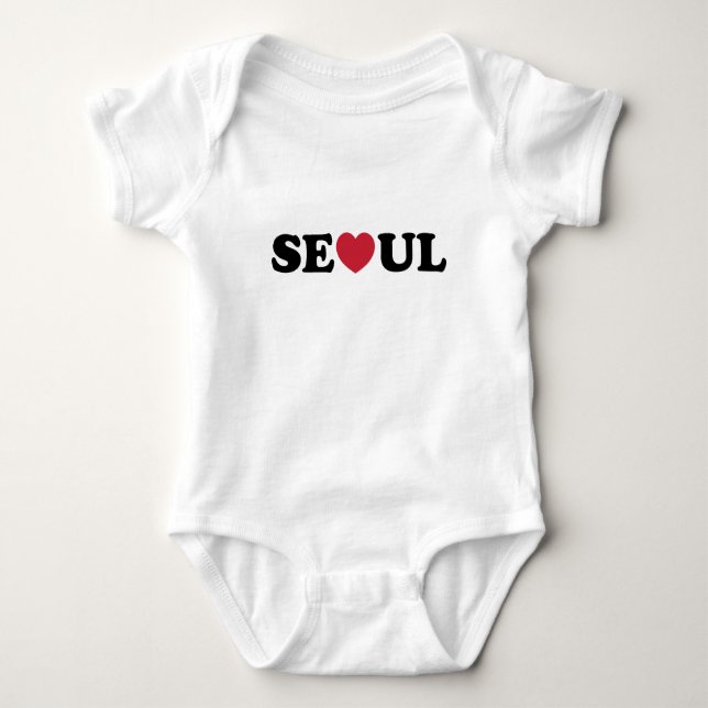 Seoul Love Heart Baby Bodysuit (Front)