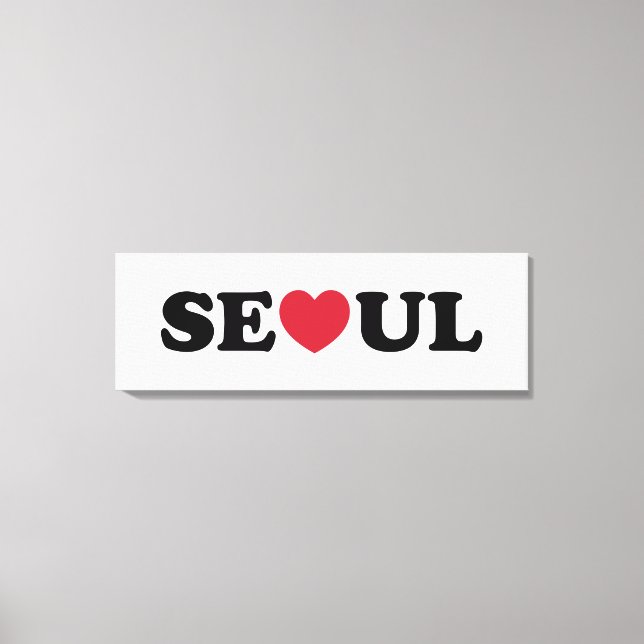 Seoul Love Heart Canvas Print (Front)