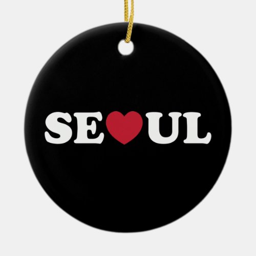 Seoul Love Heart Ceramic Ornament