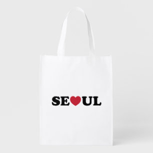 Seoul Love Heart Grocery Bag