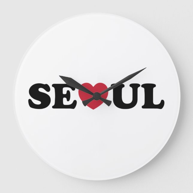 Seoul Love Heart Large Clock (Front)