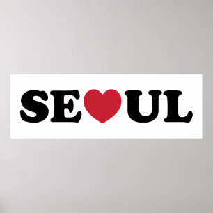 Seoul Love Heart Poster
