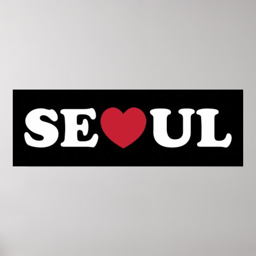 Seoul Love Heart Poster