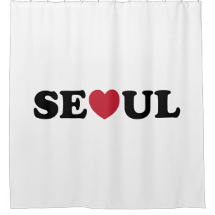 Seoul Love Heart Shower Curtain