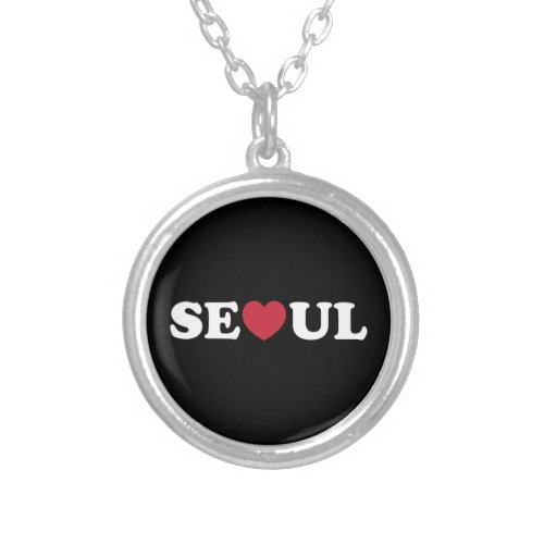 Seoul Love Heart Silver Plated Necklace