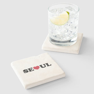 Seoul Love Heart Stone Coaster