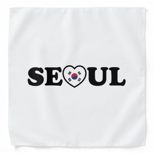 Seoul Love Heart Taegeukgi Flag Bandana (Front)