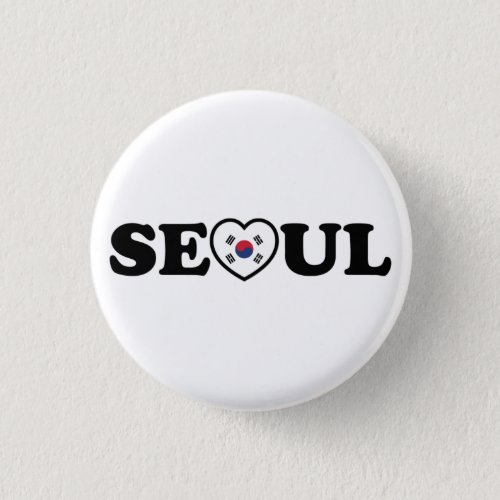 Seoul Love Heart Taegeukgi Flag Button