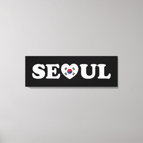 Seoul Love Heart Taegeukgi Flag Canvas Print