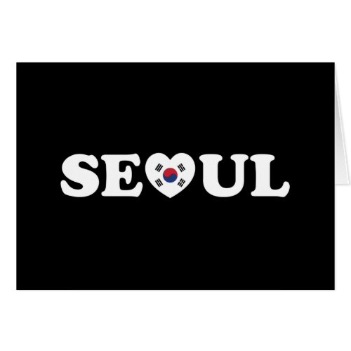 Seoul Love Heart Taegeukgi Flag Card