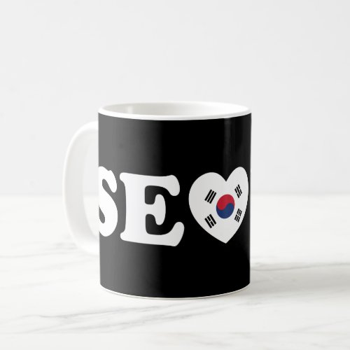 Seoul Love Heart Taegeukgi Flag Coffee Mug