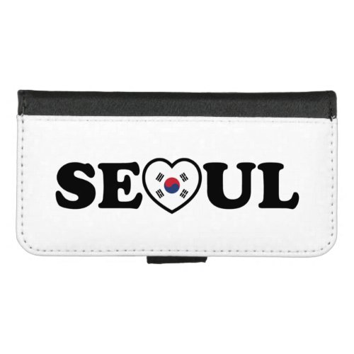 Seoul Love Heart Taegeukgi Flag iPhone 87 Wallet Case