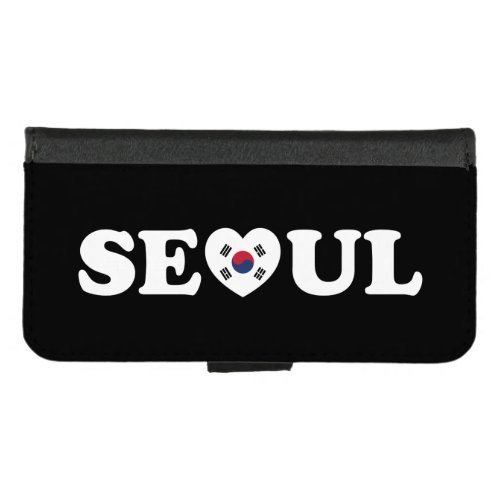 Seoul Love Heart Taegeukgi Flag iPhone 87 Wallet Case