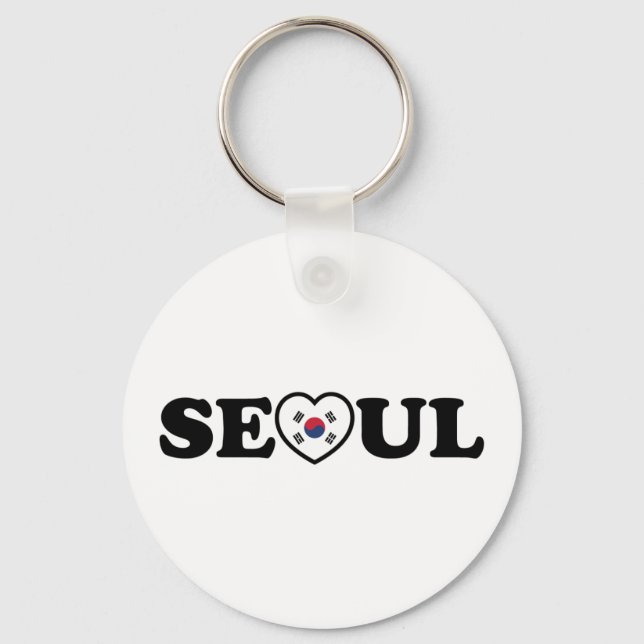 Seoul Love Heart Taegeukgi Flag Keychain (Front)