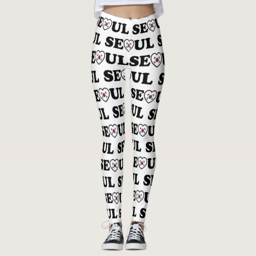 Seoul Love Heart Taegeukgi Flag Leggings