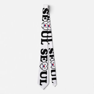 Seoul Love Heart Taegeukgi Flag Neck Tie