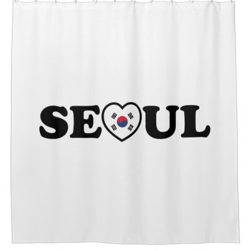 Seoul Love Heart Taegeukgi Flag Shower Curtain